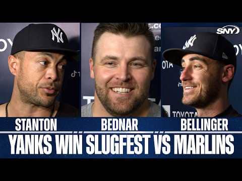 Giancarlo Stanton, Cody Bellinger and David Bednar discuss the Yankees wild win over Miami