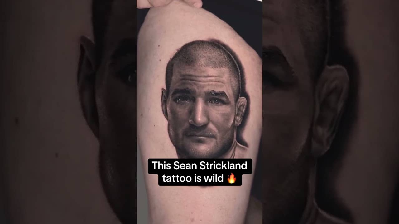 Imagine getting a tattoo on your leg of Sean Strickland 😳 (via @noahbissi/TT)