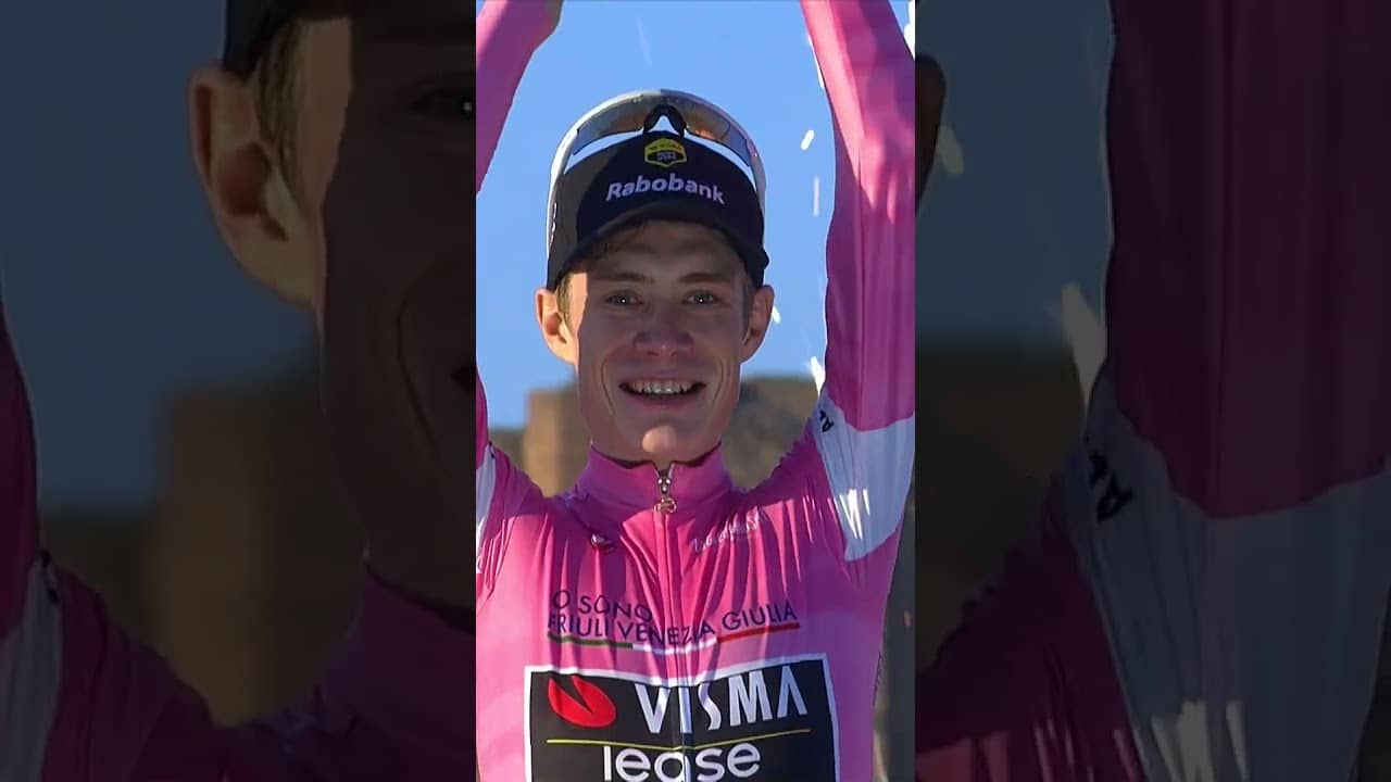 Jonas Vingegaard lifts the Endless Trophy for the first time as he wins the Giro d’Italia 🙌🏆