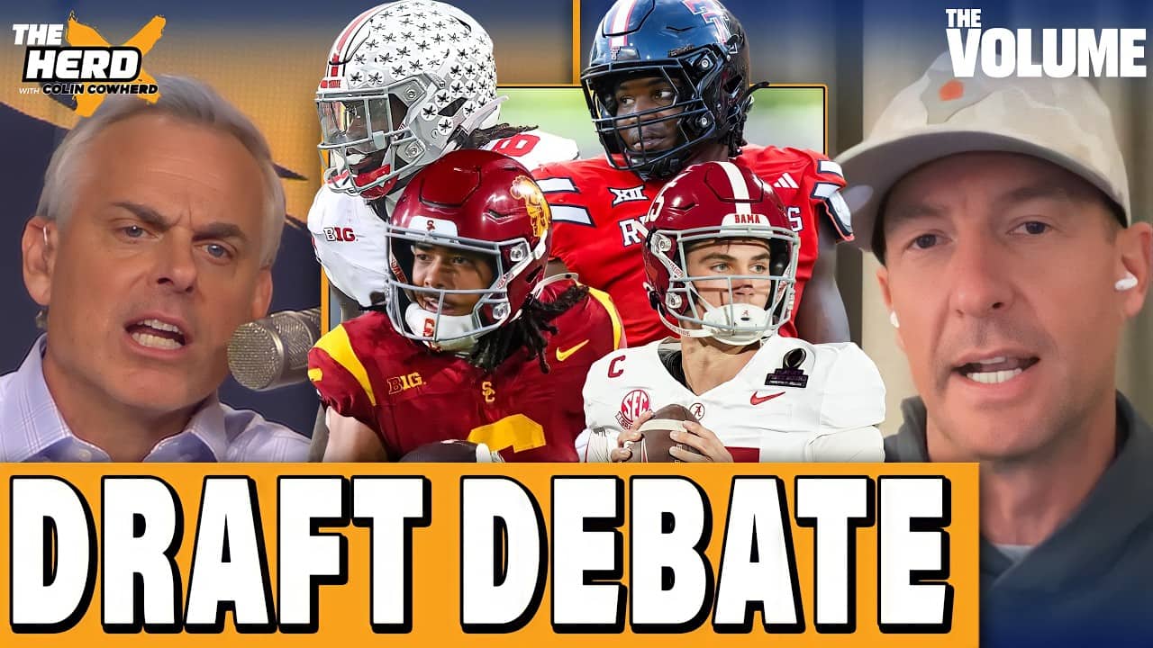 Colin Cowherd & Joel Klatt DEBATE NFL DRAFT: Simpson a 1st round QB? Buying Mendoza HYPE? | THE HERD