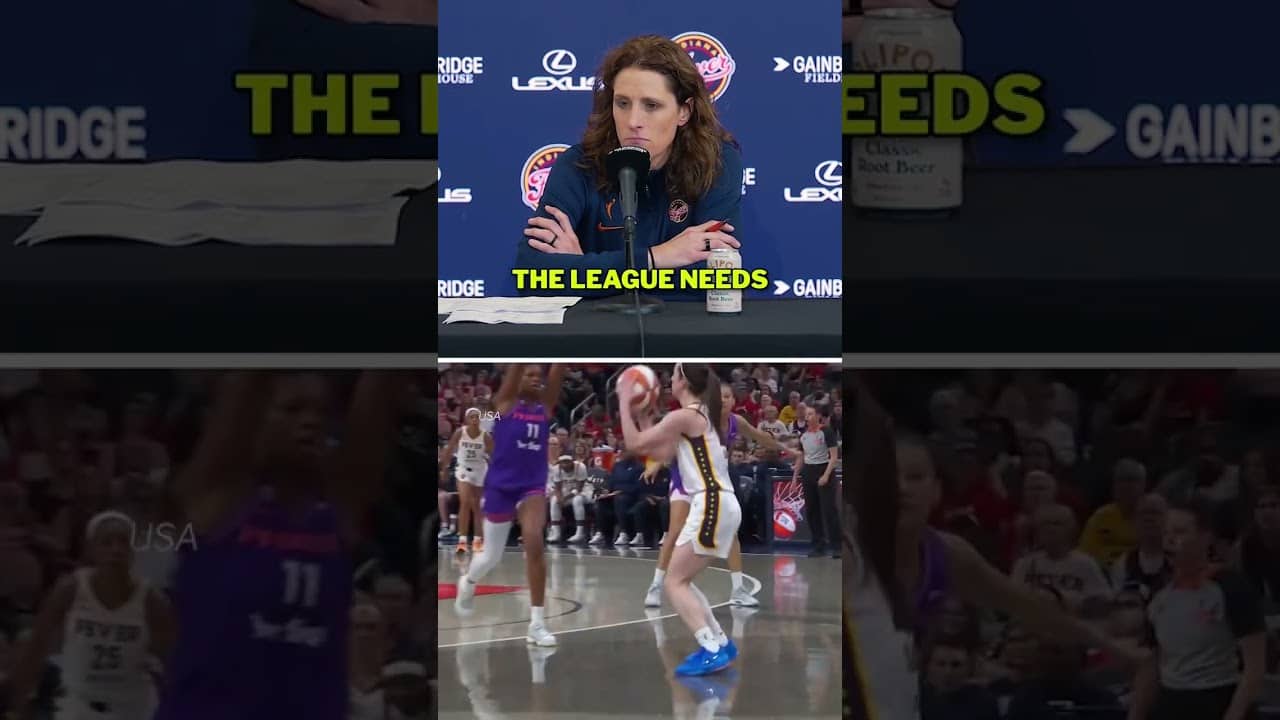 Indiana Fever head coach Stephanie White commented on the way Caitlin Clark is officiated #wnba