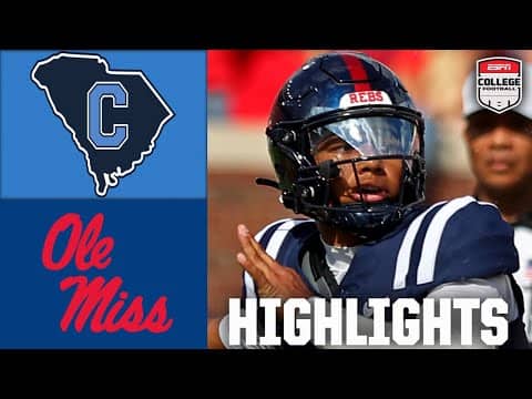 The Citadel Bulldogs vs. Ole Miss Rebels | Full Game Highlights | ESPN College Football
