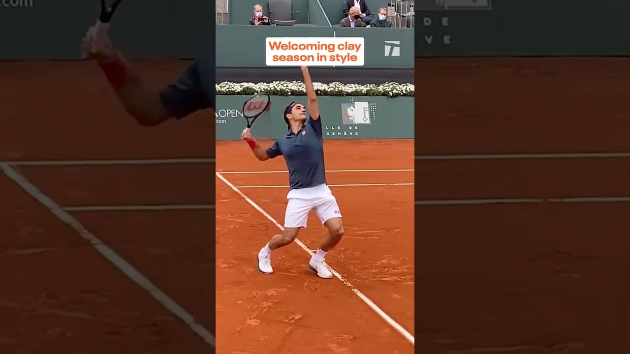 Where elegance meets the red dirt. #rogerfederer #tennis #clay #bridgerton #elegant