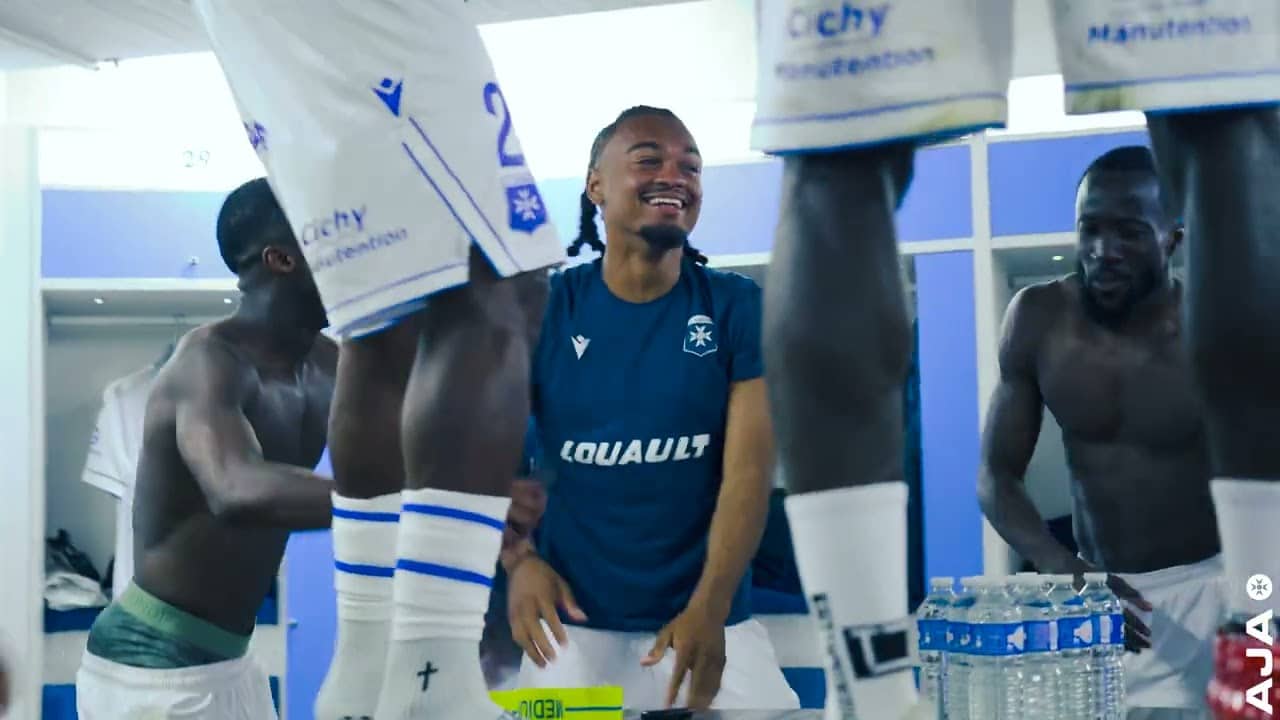 La joie dans les vestiaires après le succès face à Angers (3-1)