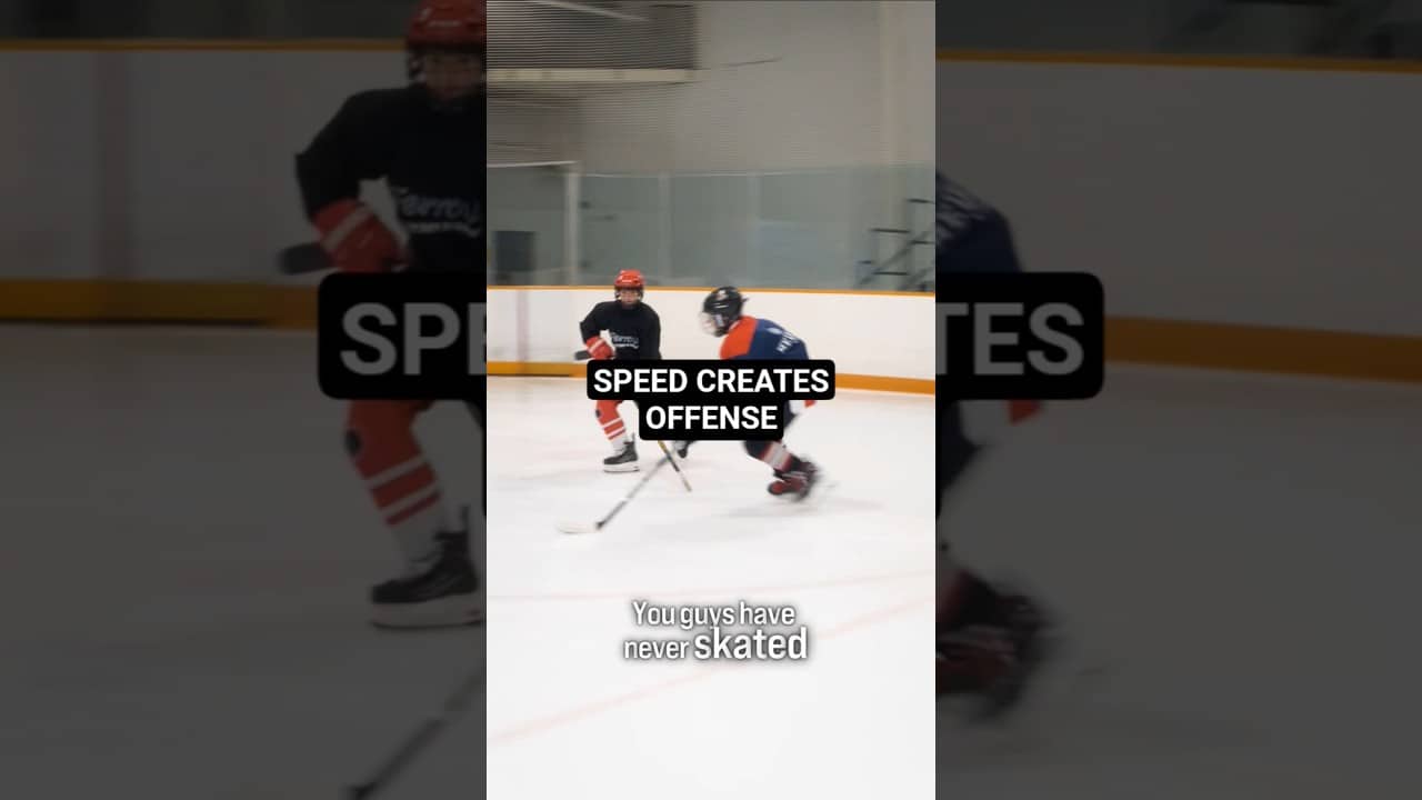 SPEED CREATES OFFENSE #hockeycoaching #hockeytraining
