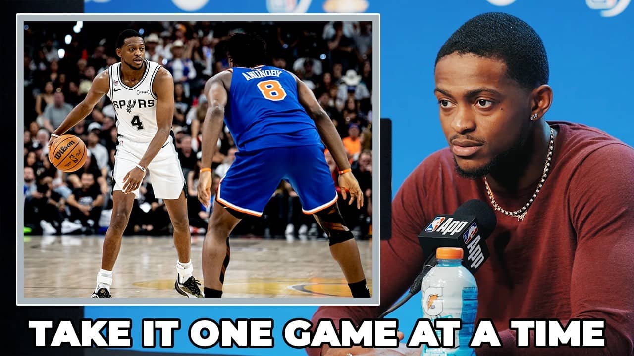 De'Aaron Fox on Spurs Taking the Series One Game at a Time Now Heading to New York
