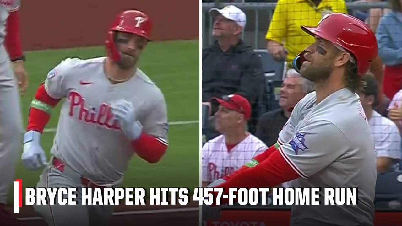 NO-DOUBTER 💥 Bryce Harper crushes 457-FOOT 3-RUN HOME RUN against the Pirates 😤 | ESPN MLB