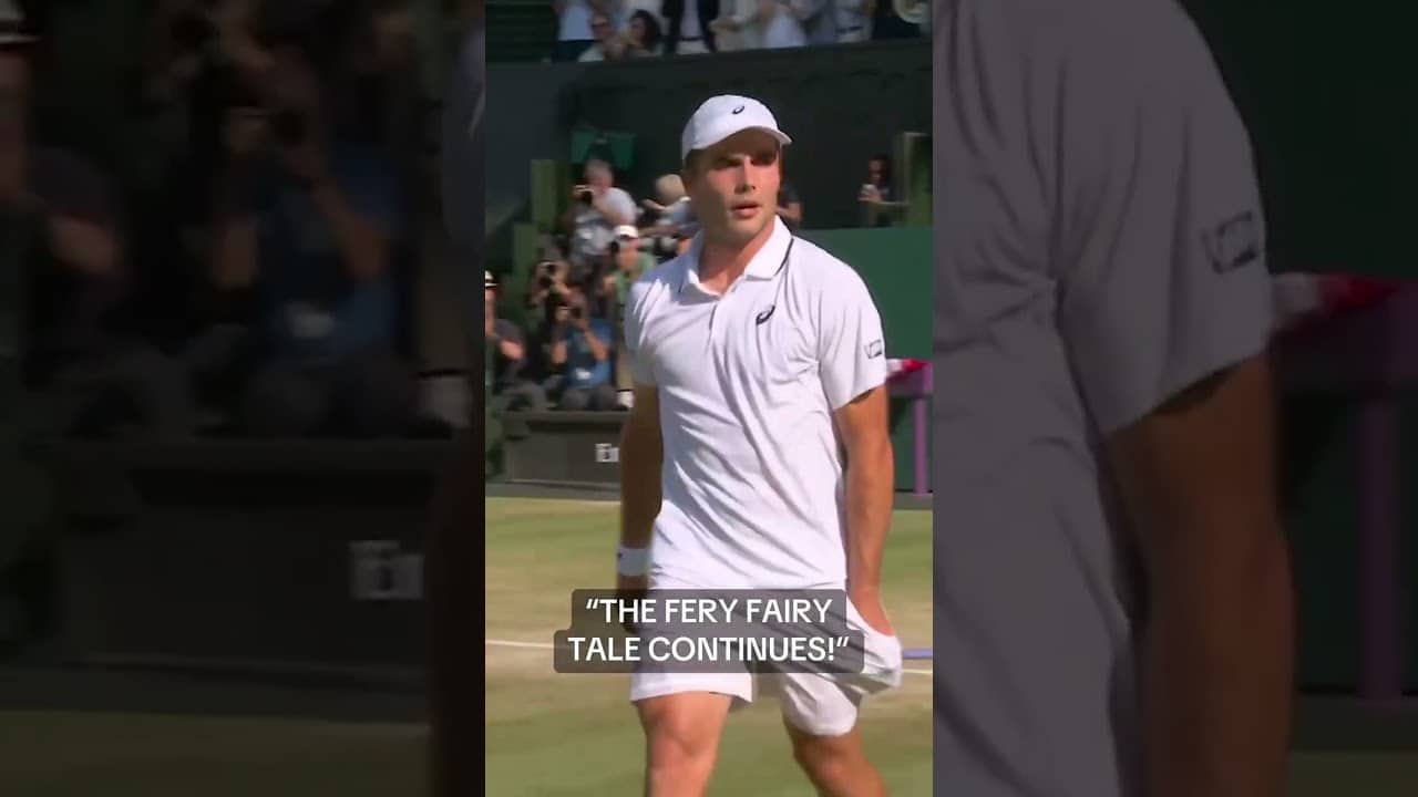Arthur Fery takes down Flavio Cobolli in straight sets to advance to the semifinals at Wimbledon!
