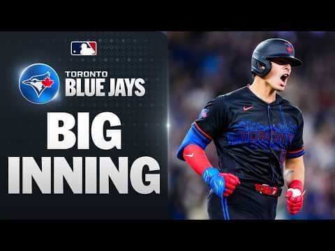 Brandon Valenzuela's first career home run caps a FIVE-RUN INNING as the Blue Jays take the lead! 🔥