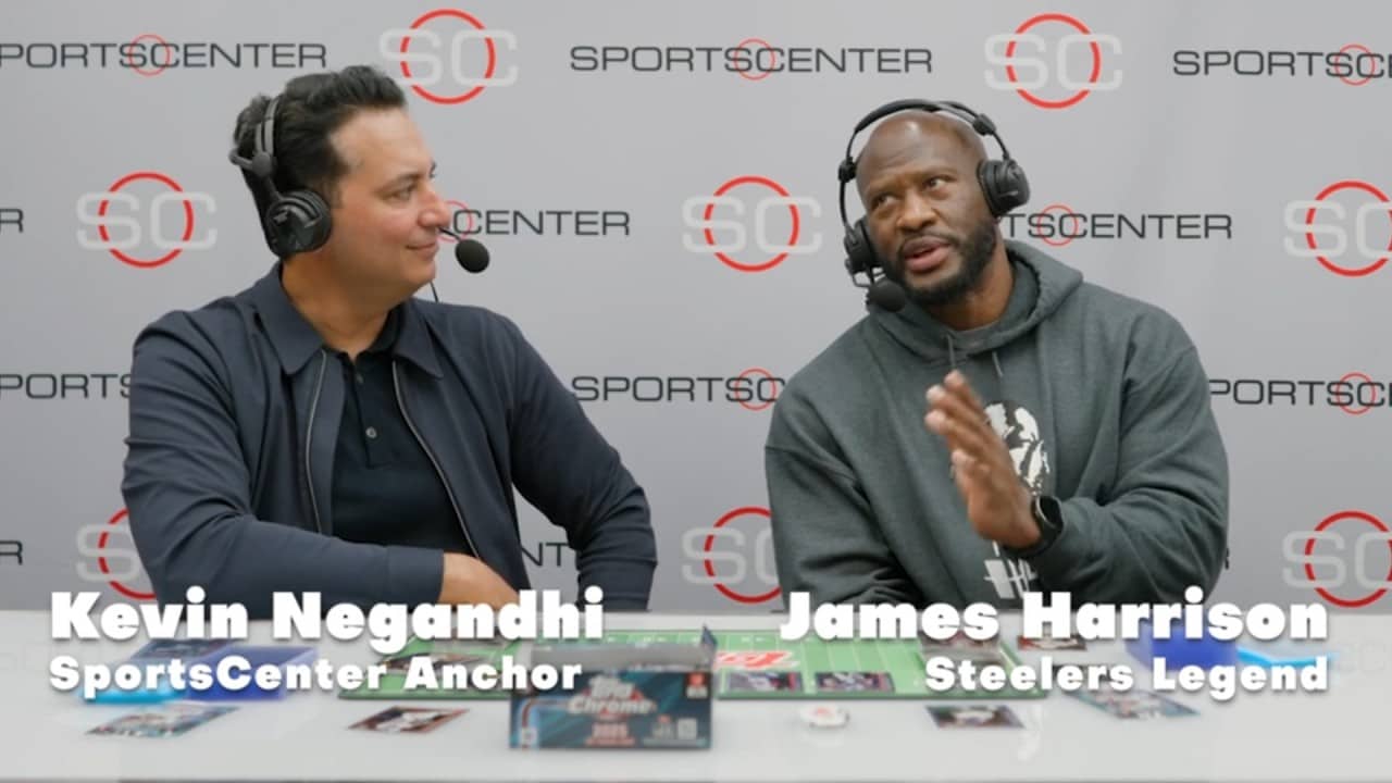 Steelers great James Harrison opens trading cards at Topps Collector Celebration Day🏈 | SportsCenter