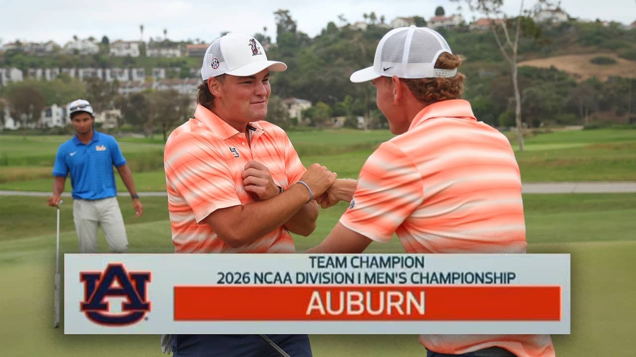 Auburn wins 2026 NCAA men's golf championship | Final putt