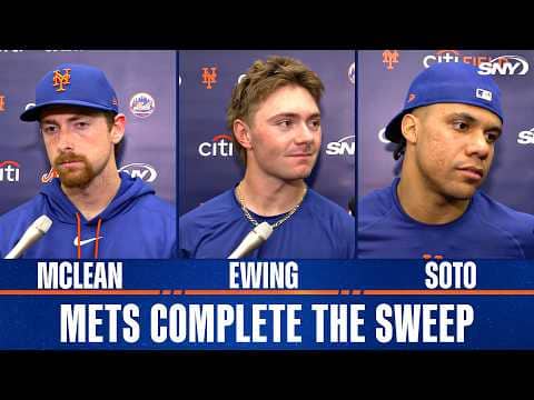 Nolan McLean, A.J. Ewing and Juan Soto discuss Mets' victory over Tigers