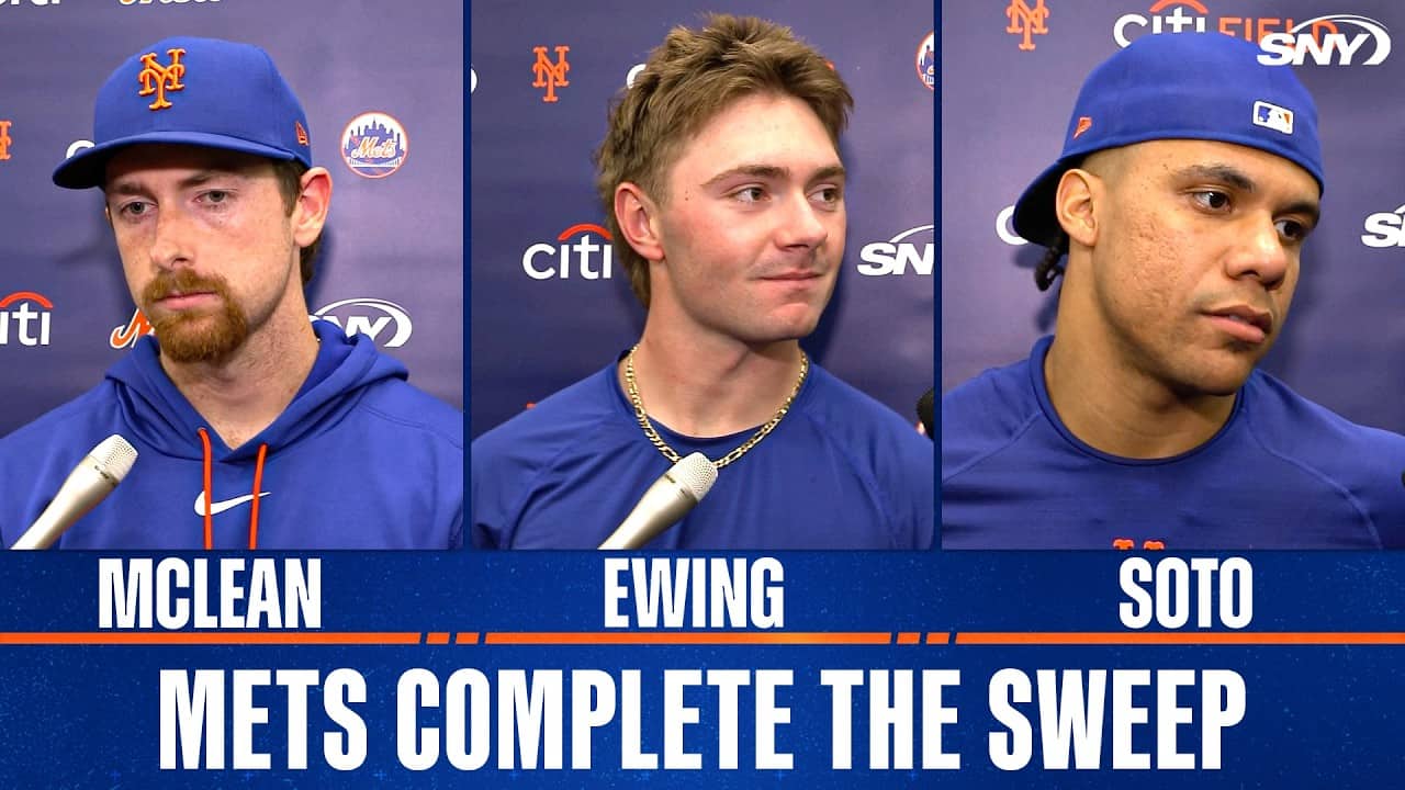 Nolan McLean, A.J. Ewing and Juan Soto discuss Mets' victory over Tigers