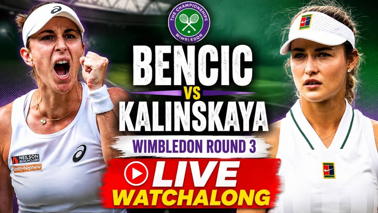 Belinda Bencic vs Anna Kalinskaya | Wimbledon 2026 Round 3 | LIVE TENNIS WATCHALONG