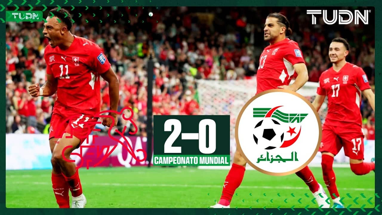 Suiza gana 2-0 con tranquilidad ante Argelia y avanza a octavos de final  | TUDN