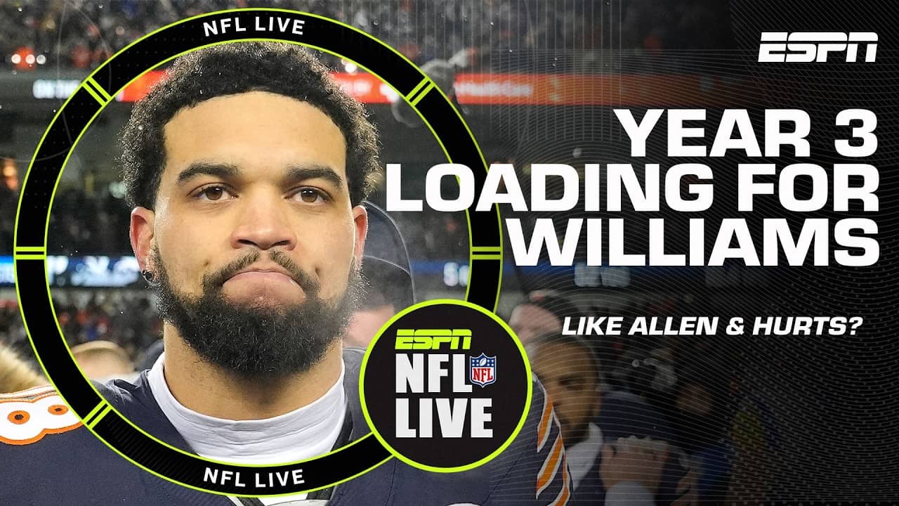 Can Caleb Williams have a Josh Allen or Jalen Hurts-style third season? 🍿 | NFL Live