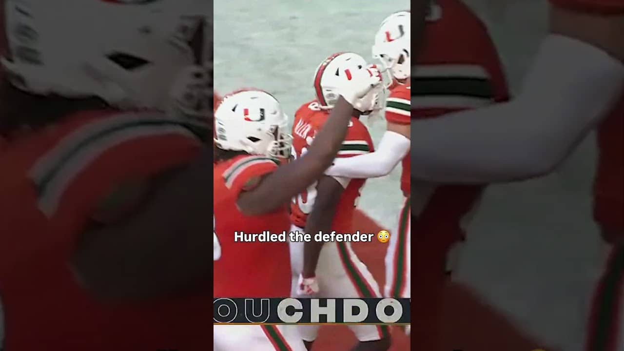 Pure determination 💯 #miamihurricanes #accfootball #collegefootball