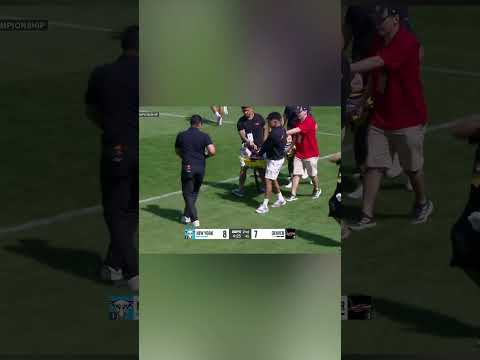 Fans showed Xander Dickson love as he was carted off the field after a serious leg injury