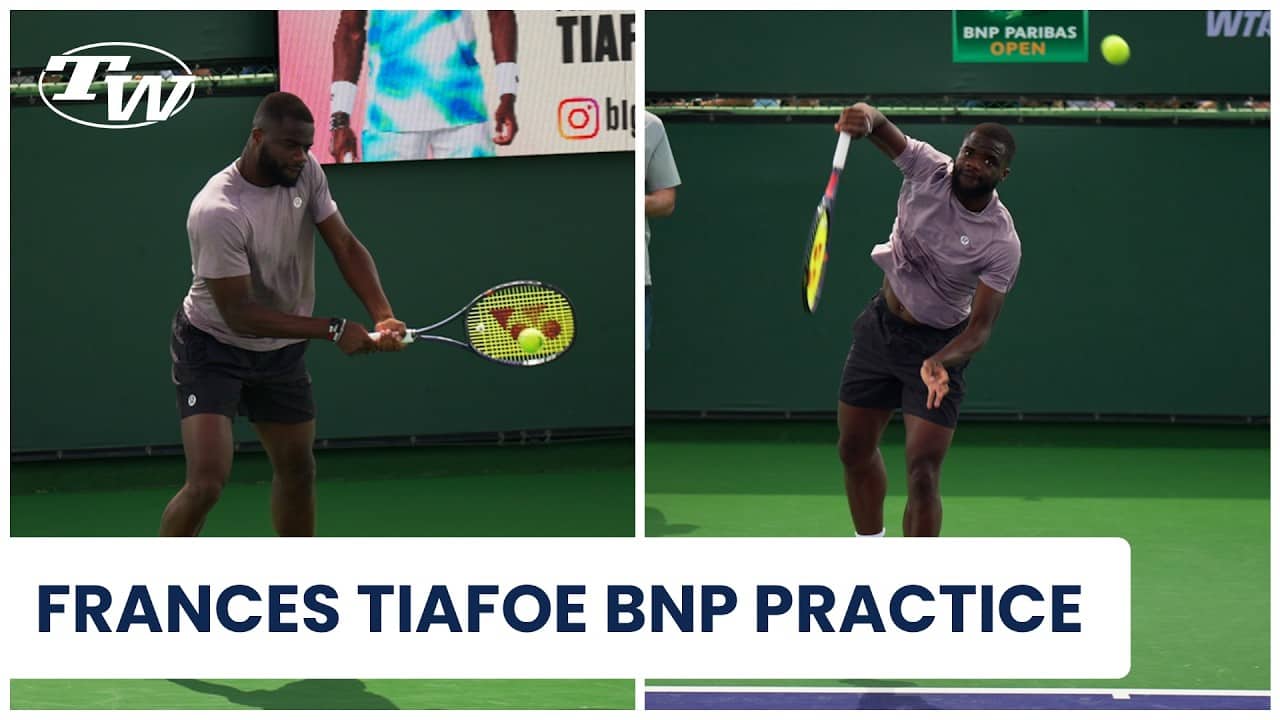 Watch ATP Pro Frances Tiafoe Practice Up Close at Tennis Paradise & His Gear Breakdown