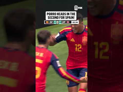 2-0 FOR SPAIN 🇪🇸 Álex Baena finds Pedro Porro off the cross to double Spain's advantage!