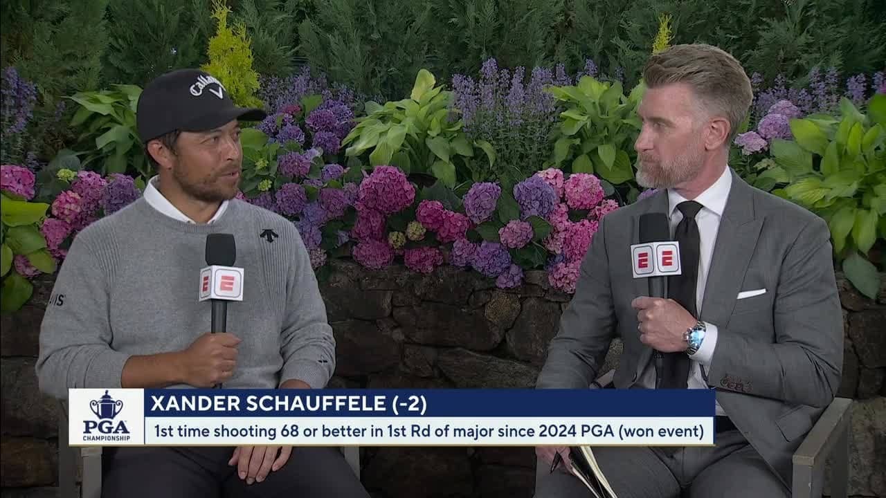 Xander Schauffele reflects on his performance in Round 1 of the 2026 PGA Championship