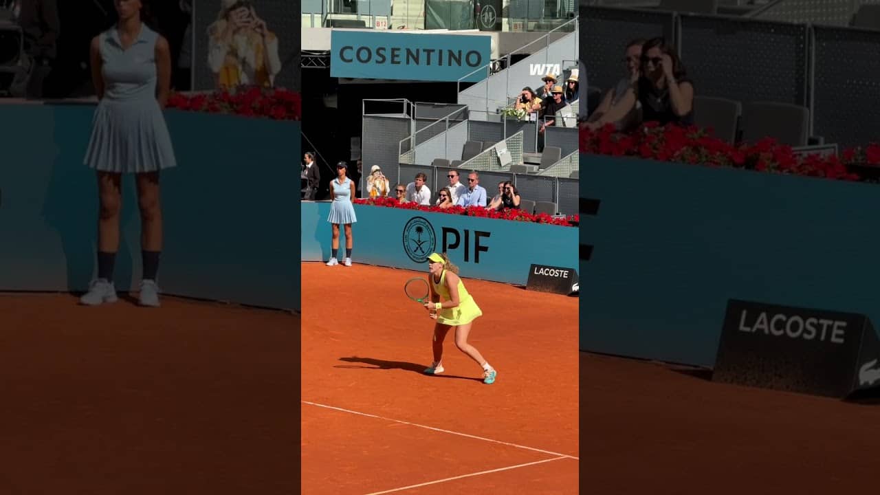 Mirra Andreeva locks in her place in the Madrid final for the first time in her career! 🌟 #tennis