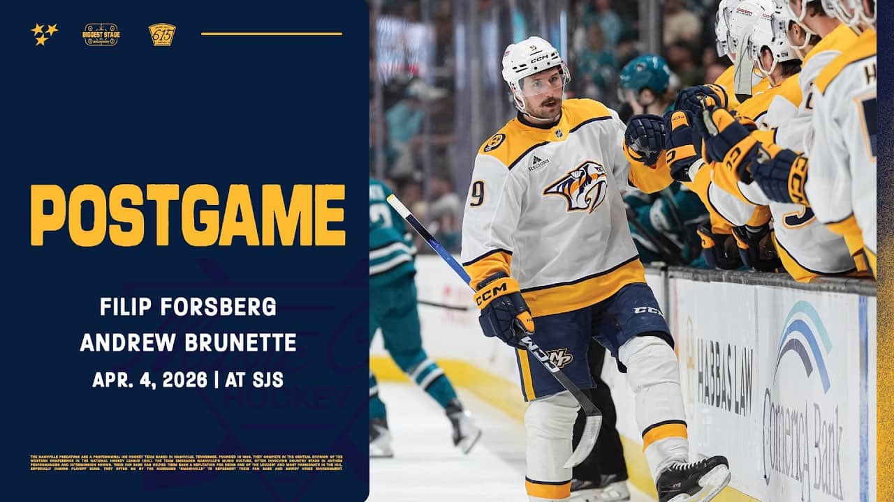 Filip Forsberg and Andrew Brunette - Postgame: April 4, 2026