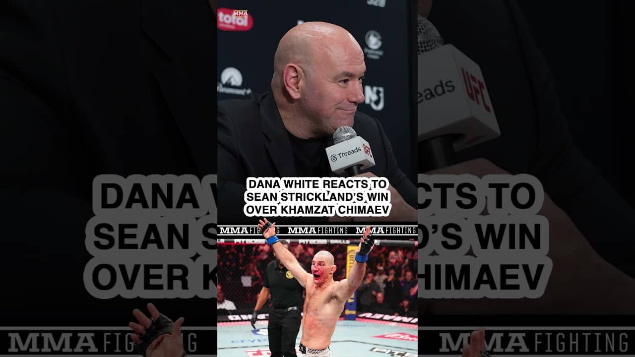 Dana White REACTS to Sean Strickland beating Khamzat Chimaev | #ufc328 | MMA Fighting
