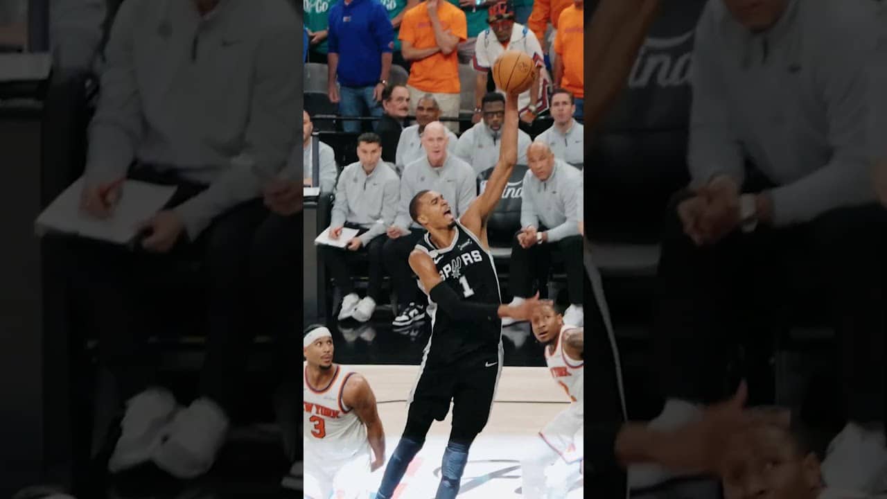 RIM ROCKER 😮‍💨  #nba #spurs #playoffs #nbaplayoffs #nbafinals 📺ABC