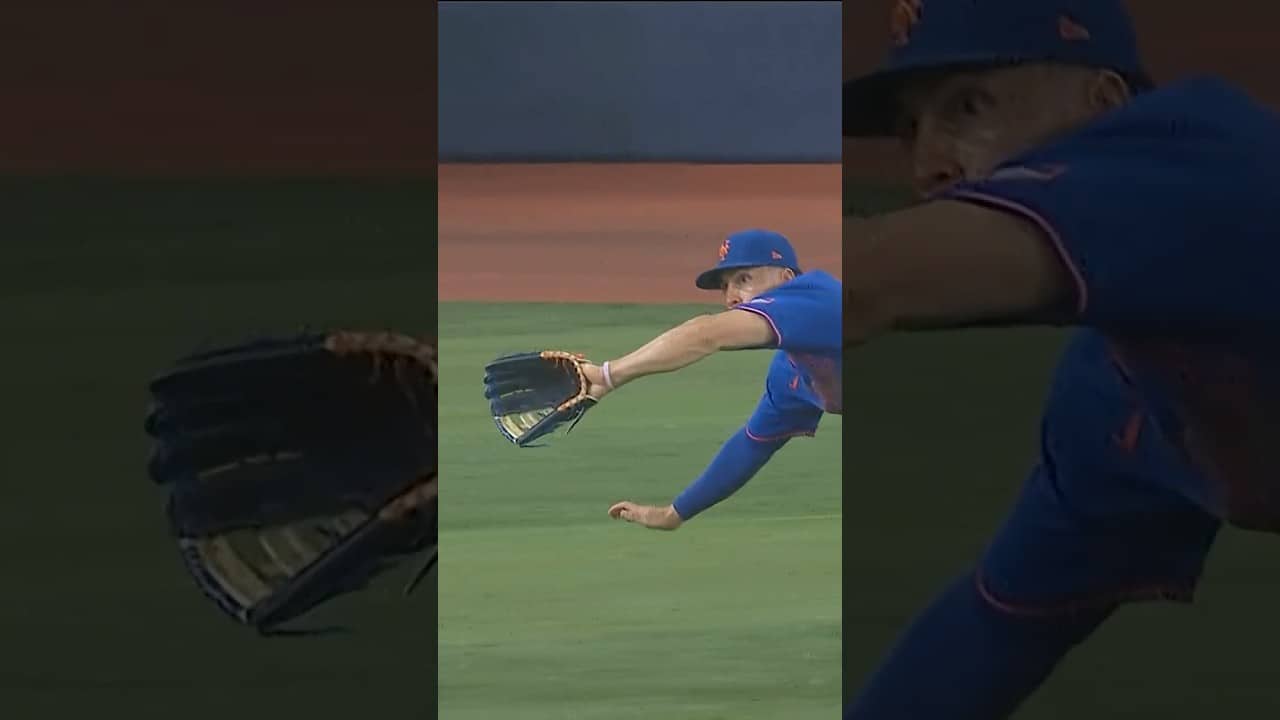 Tyrone Taylor lays out for the catch 🙌 #mets #mlb #baseball #sports #highlights #bluejays