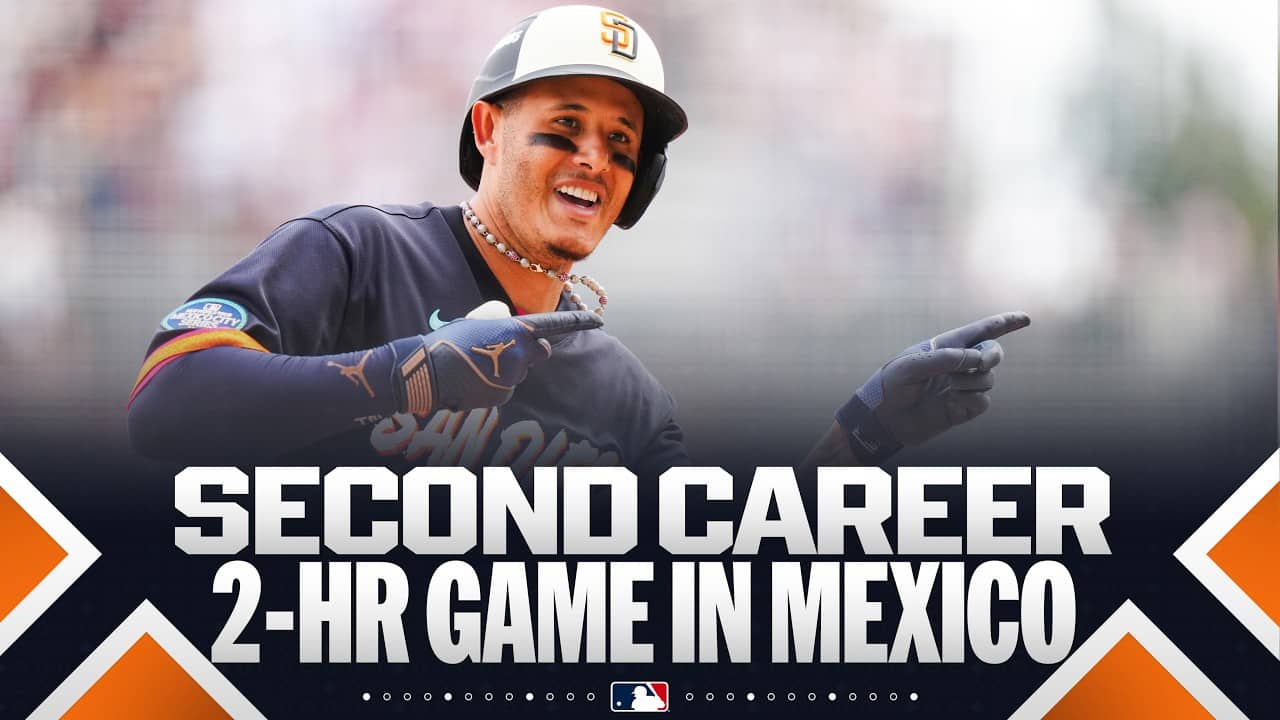 Manny Machado smashes TWO home runs in Mexico City! 🇲🇽 (Drives in FIVE runs 🔥) | MLB Highlights