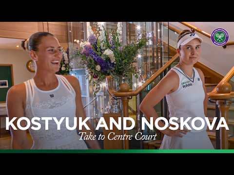 For a spot in the Final... 🤝 | Marta Kostyuk and Linda Noskova make their way out onto Centre Court
