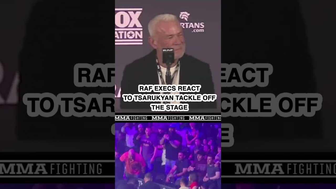 'You might as well punch him': RAF execs REACT to Arman Tarukyan tackle off stage | MMA Fighting