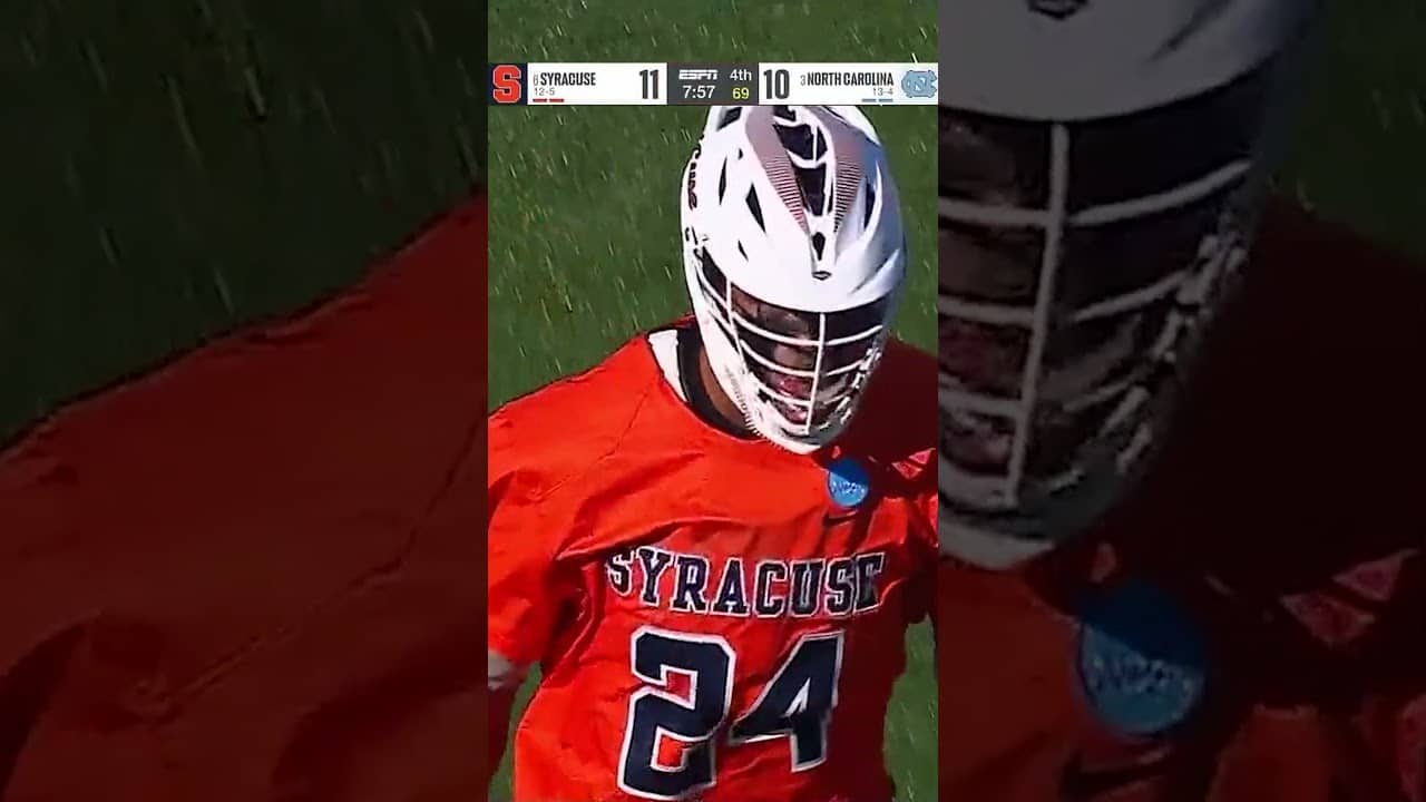 Incredible diving pass leads to goal in Syracuse's win over UNC 🥍 #shorts