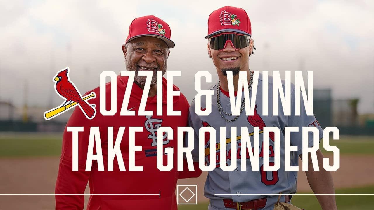 Ozzie Smith & Masyn Winn Take Grounders + Interview | St. Louis Cardinals