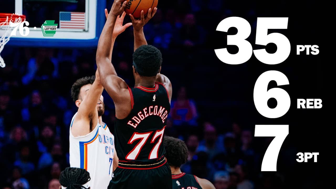 VJ Edgecombe Sets New Career-High From Three
