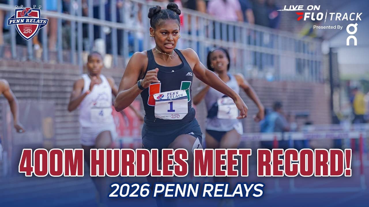 MEET RECORD! Sanaa Hebron runs 55.30 400m Hurdles for Penn Relays Record!
