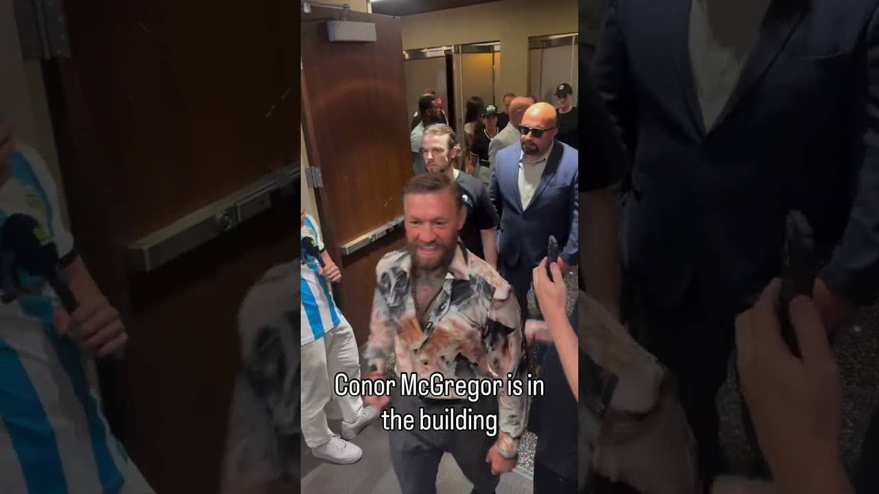 Conor McGregor arrives for UFC 329 media day in Las Vegas