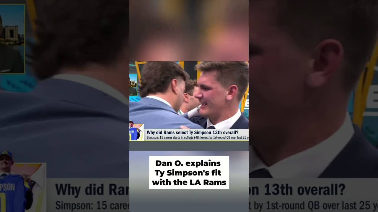 Dan O reacts to the Rams drafting Ty Simpson 👀