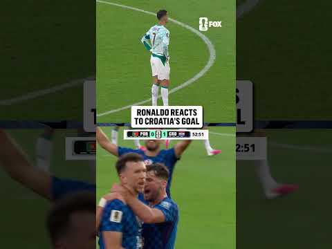 Ronaldo looks on as Croatia takes a 1-0 lead over Portugal