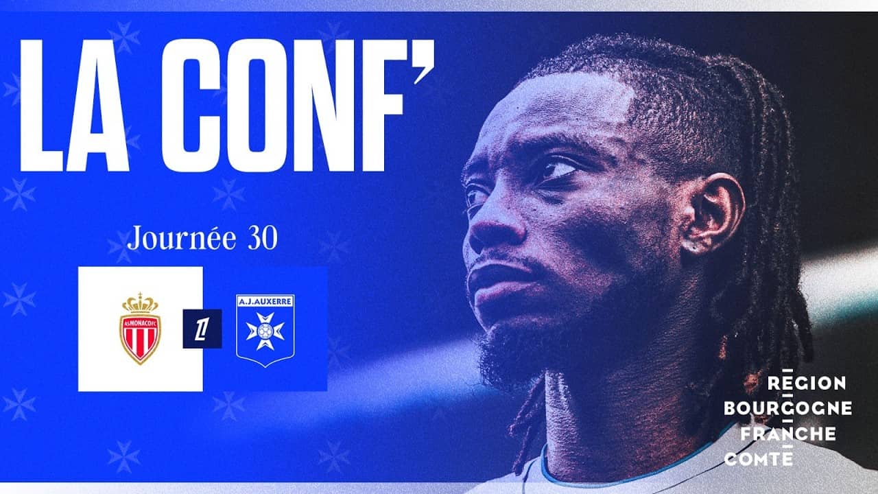 J30 - La conférence de presse de Christophe Pelissier et Gideon Mensah avant Monaco-AJA