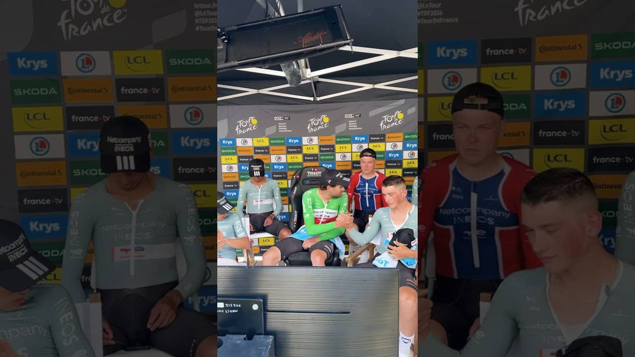 The moment Netcompany INEOS narrowly missed out on the opening stage win at the Tour de France!