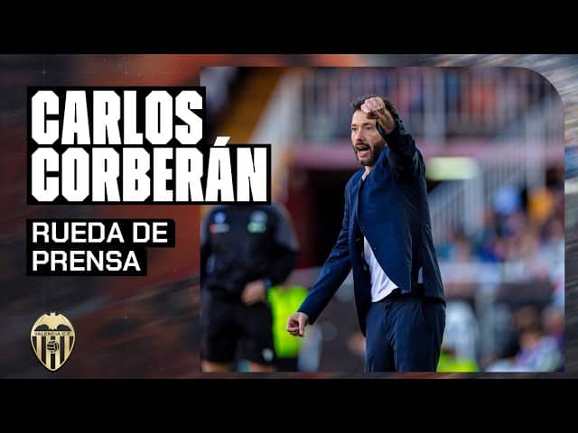 RUEDA DE PRENSA DE CARLOS CORBERÁN POSTERIOR AL VALENCIA CF 1 - 1 RAYO VALLECANO