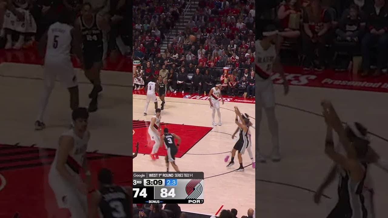 this stepback three from CB 👀 #spurs #nba #carterbryant