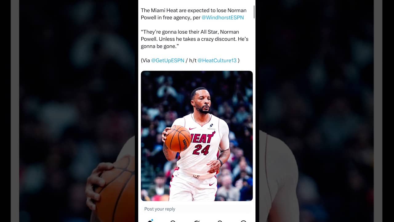 Miami Heat may lose Norman Powell in free agency. Is this real?  #nba #fyp #shorts ￼