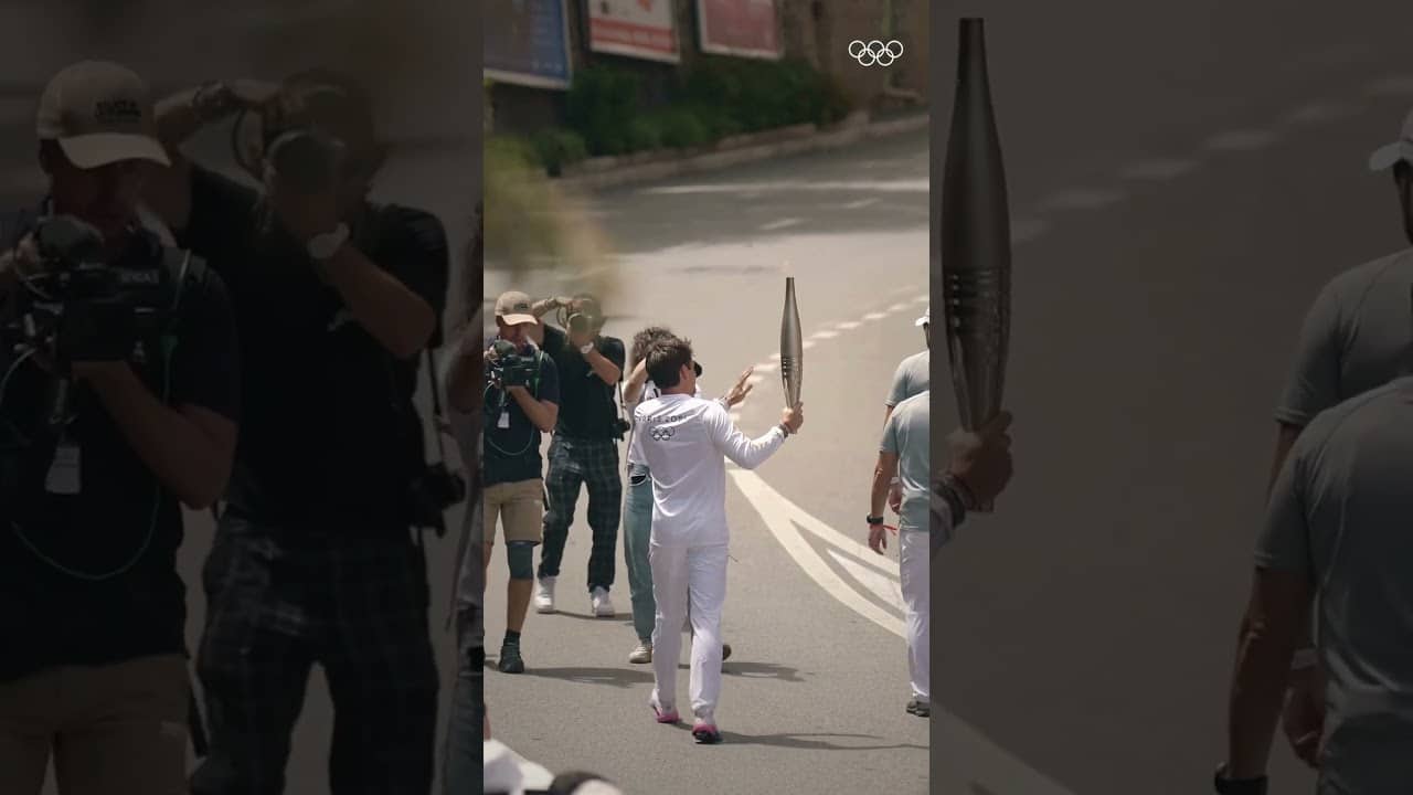 Two years ago, Charles Leclerc was lighting up Monaco as an Olympic torchbearer at #Paris2024! 🏎️🔥