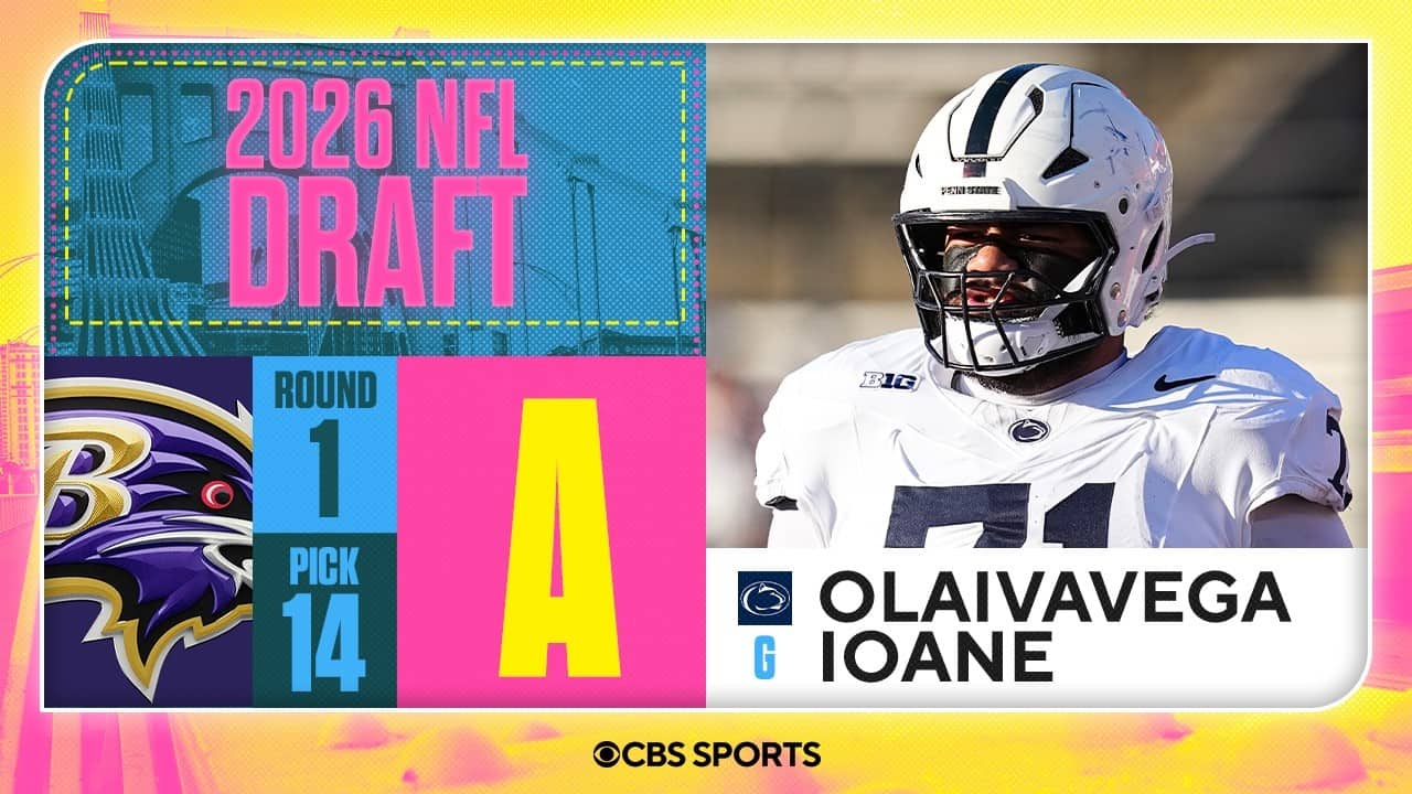 Ravens select Olaivavega Ioane No. 14 overall | 2026 NFL Draft Grades & Reaction