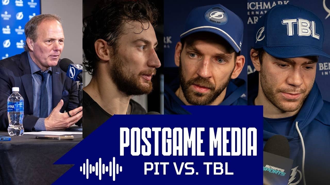 Postgame Media vs PIT | Cirelli, Girgensons, Point, Cooper