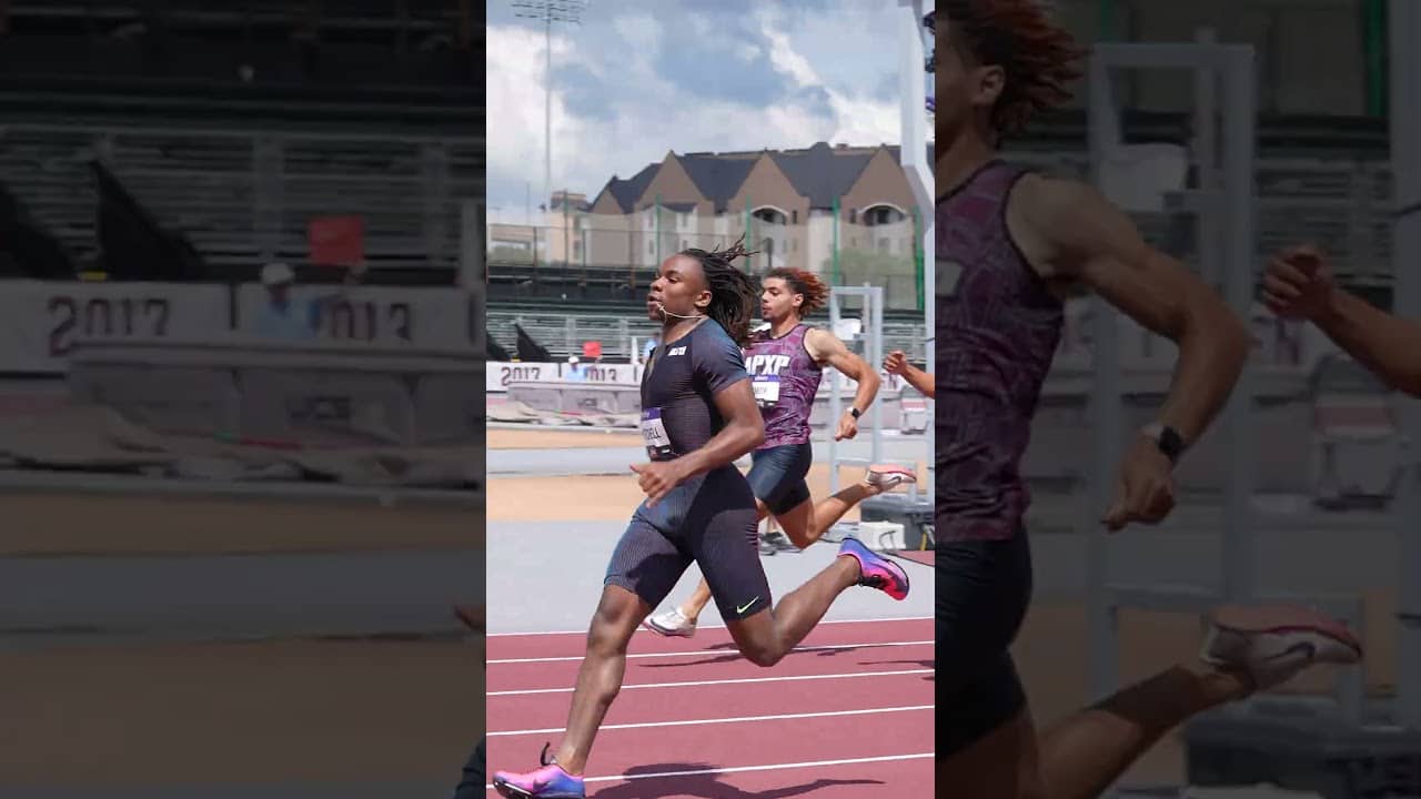 Double gold for APXP 🥇🥇 Dillon Mitchell & Mia Maxwell sweep the high school 100m 😮‍💨 #track #usatf
