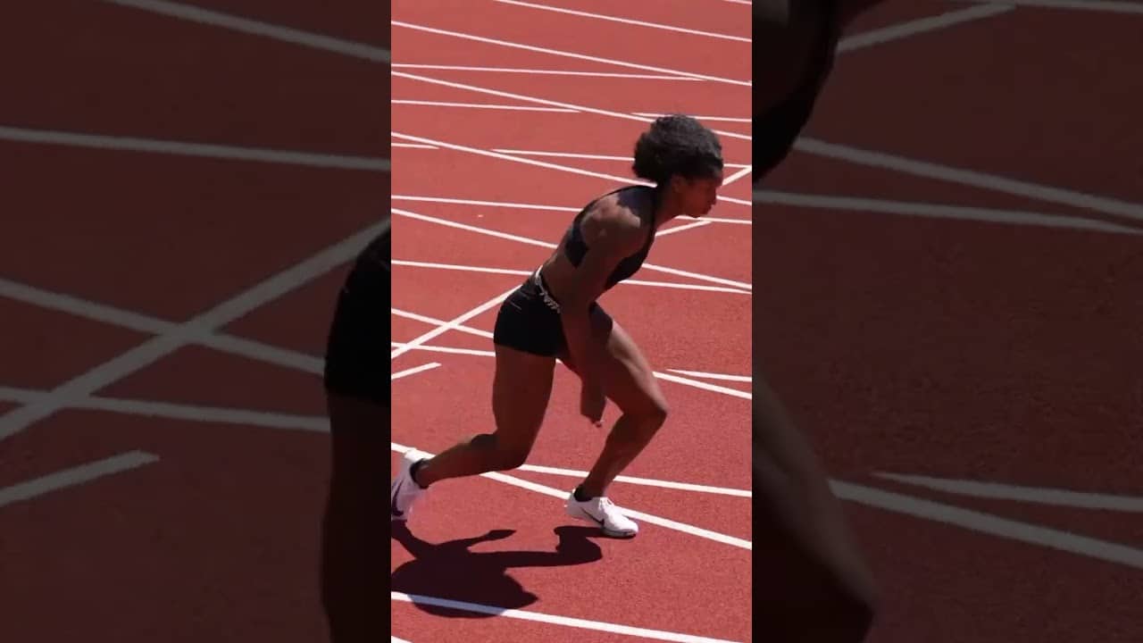 Masai’s back in that mode 🫡 Watch her chase her first Pre title in the women’s 100m hurdles 💎 #track